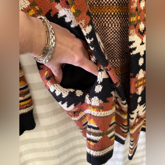 EUC Lucky Brand fair isle open cardigan sz Medium - Picture 9 of 16